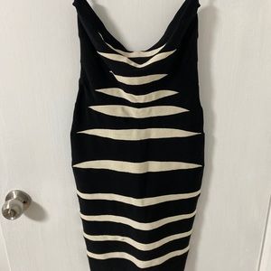 Herve Léger Zebra Bodycon Dress XS